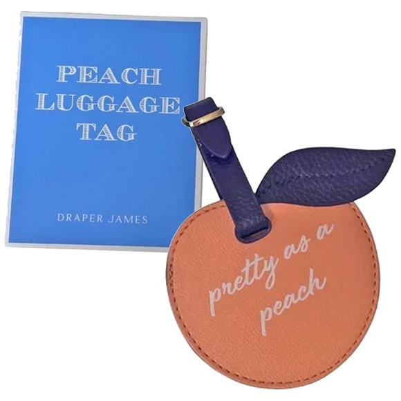 Draper James Luggage Tag Pretty as a Peach in Box NIB Reese Witherspoon - Picture 1 of 7